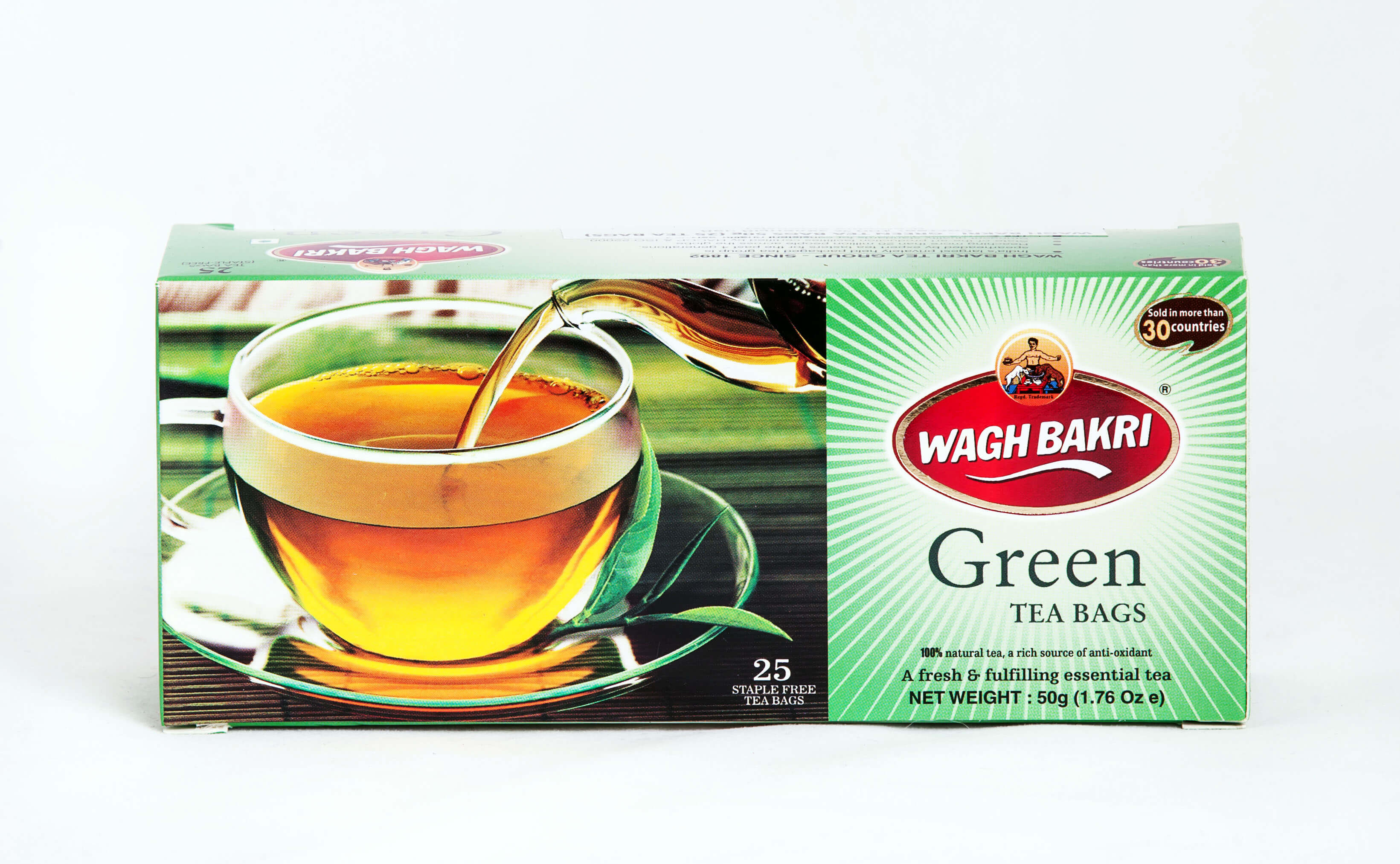 ВАГХ БАКРИ-Зеленый чай 50г(25пак)/WAGH BAKRI- Green tea 50g(25 bags)