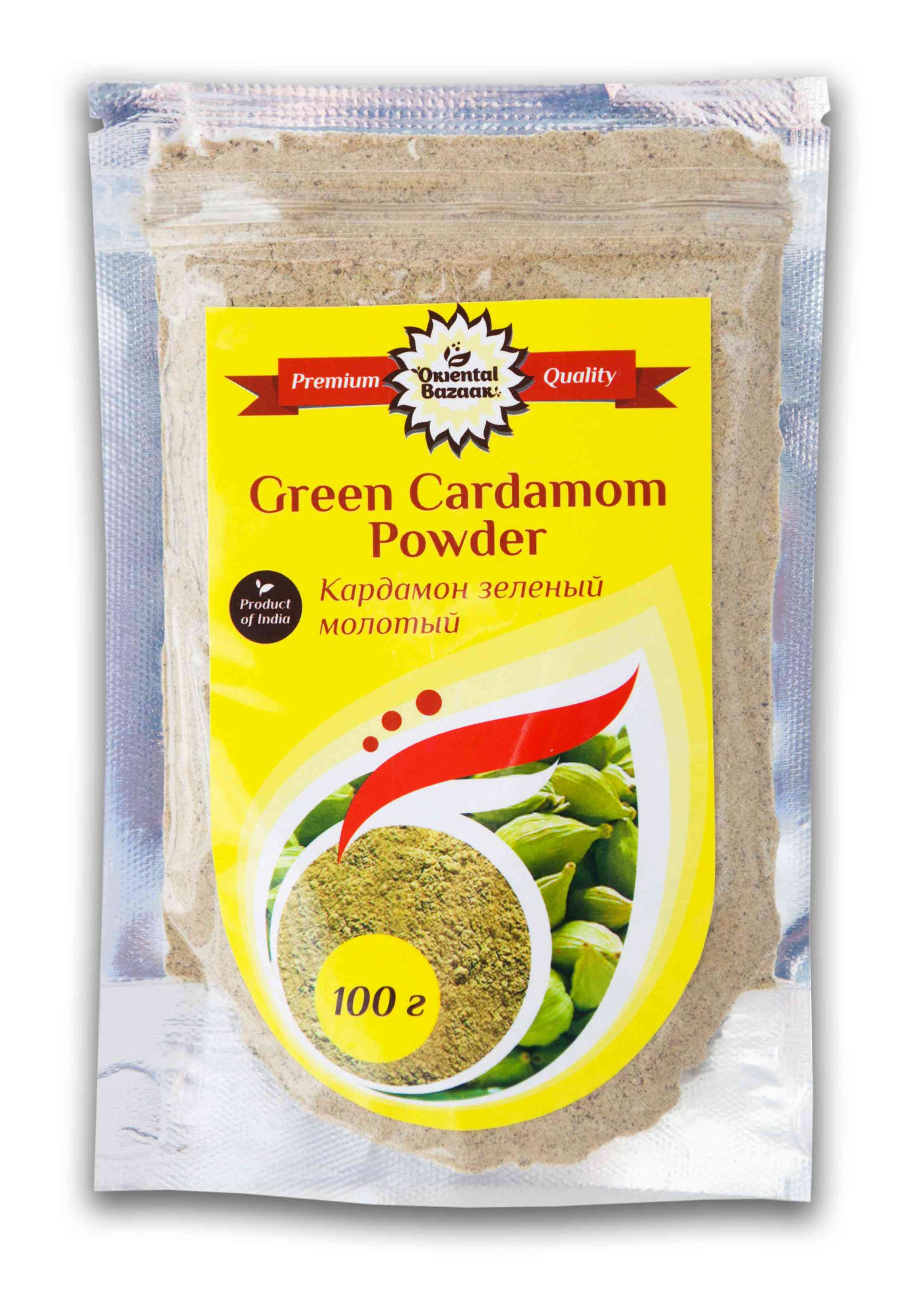 Кардамон зеленый молотый 100гр/Шри Ганга