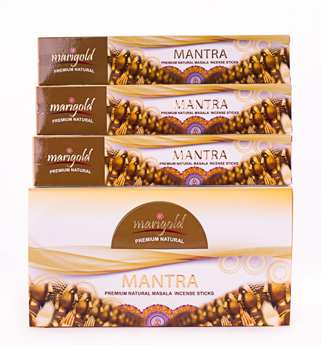 Благовония масала Мантра 15гр/Marigold - Natural Incense Sticks - Mantra 15GM